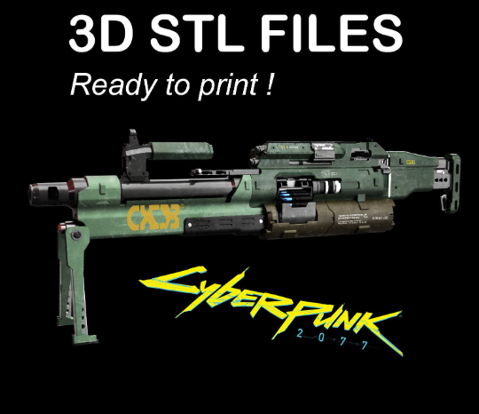 3D File 3D STL M2067 Defender Cyberpunk 2077 3D Print Model To 